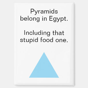 Onrespecteerlijke Voedselpiramide Egypte Koelkast Magneet