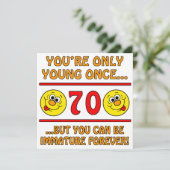 Onrijpe 70th Birthday Gag Gifts Kaart (Staand voorkant)