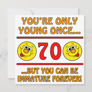 Onrijpe 70th Birthday Gag Gifts Kaart