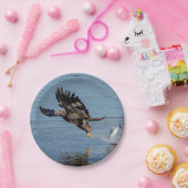 Onrijpe Bald Eagle die een vis laat vallen Papieren Bordje (Feest)