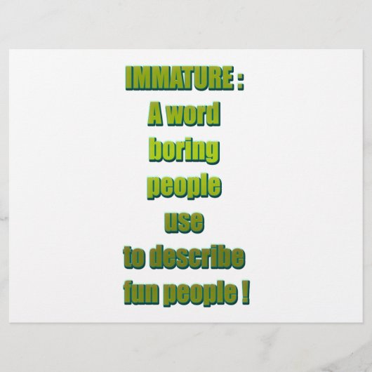 Onrijpe grappige tekst flyer (Voorkant)