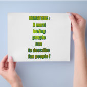 Onrijpe grappige tekst flyer (Hand)