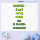 Onrijpe grappige tekst flyer (Enkel)