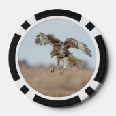 Onrijpe Rode Hawk Hovering Pokerchips (Achterkant)
