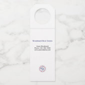 Onroerend goed 4 juli Onafhankelijkheidsdag Custom Flessenhanger (Achterkant)