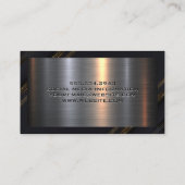 Onroerend goed aan de kust | Metallisch | Zwart Visitekaartje (Achterkant)