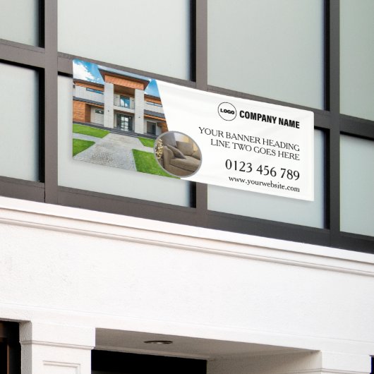 Onroerend goed aangepaste banner (Buitenkant Gebouw)