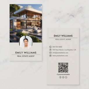 Onroerend Goed Aangepaste Foto QR Code Sociale Med Visitekaartje