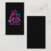 Onroerend goed agent Eigendomsmeisje Makelaar Inve Visitekaartje (Voorkant / Achterkant)
