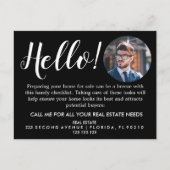 Onroerend goed agent HALLO Voorjaarschecklist beke Aankondigingskaart (Voorkant)