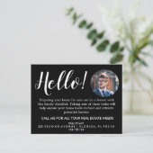 Onroerend goed agent HALLO Voorjaarschecklist beke Aankondigingskaart (Staand voorkant)