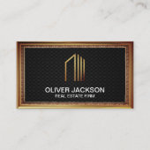 Onroerend goed | Antiek goudgrens | Zwart vlees Visitekaartje (Voorkant)