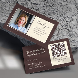 Onroerend goed Bedankt en QR-code Review Boho Visitekaartje