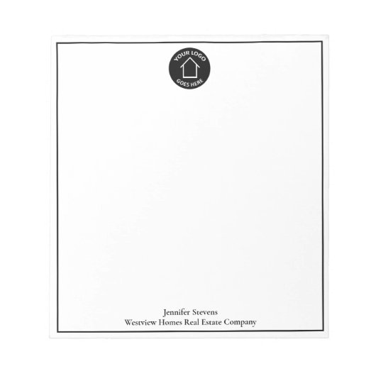 Onroerend goed bedrijf Custom Business Logo Kantoo Notitieblok (Voorkant)