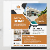 Onroerend goed bedrijf flyer sjabloon (Voorkant / Achterkant)