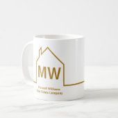 Onroerend goed bedrijf gepersonaliseerde chique go koffiemok (Voorkant links)