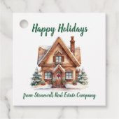 Onroerend goed bedrijf Gepersonaliseerde vakantie  Bedankjes Labels (Voorkant)