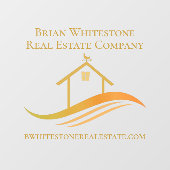 Onroerend Goed Bedrijf Gouden Huis Aangepaste Mark Raamsticker (Vel)