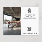 Onroerend goed Bedrijf Logo Foto QR Code Flyer (Voorkant)