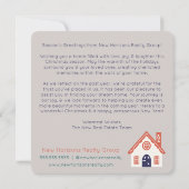 Onroerend goed Bedrijf Promotie Moderne Kerstmis Feestdagenkaart (Achterkant)