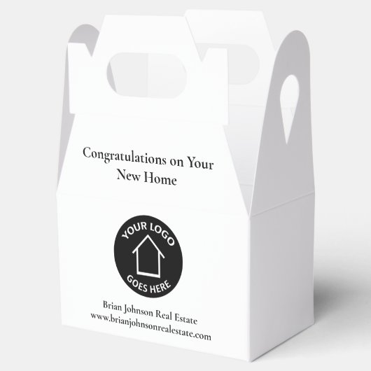 Onroerend goed Bedrijf Voeg uw Logo Toe Housewarmi Bedankdoosjes (Geopend)