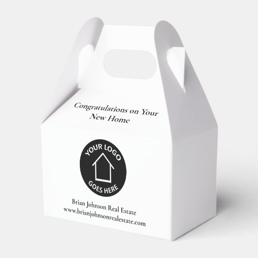 Onroerend goed Bedrijf Voeg uw Logo Toe Housewarmi Bedankdoosjes (Voorkant Zijde)