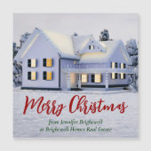 Onroerend goed Bedrijf Winter Kerstmis Magnetische (Voorkant)