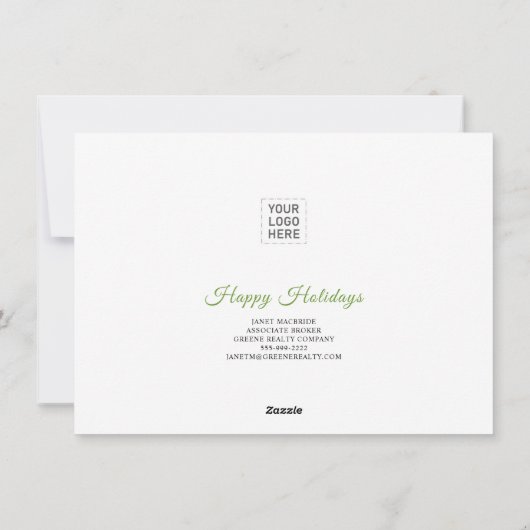 Onroerend goed Bedrijfsmakelaar 54 Fotocollage Feestdagenkaart (Achterkant)