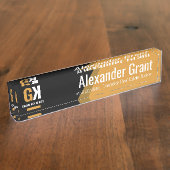 Onroerend goed Black & Gold Realtor Naambordje (Zijkant)