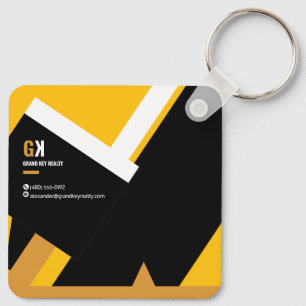 Onroerend goed   Black & Gold Realtor Werknemerson Sleutelhanger