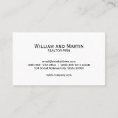 Onroerend goed | blauwe achtergrond visitekaartje (Achterkant)