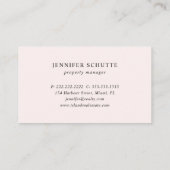 Onroerend goed: blush Pink Gold Pineapple Island Visitekaartje (Achterkant)