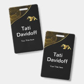 Onroerend goed. Bouw. Zwarte Goud Badge (Voor- en achterkant)