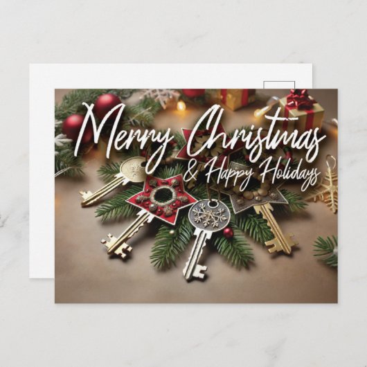 Onroerend goed Briefkaart - Kerst (Voorkant / Achterkant)