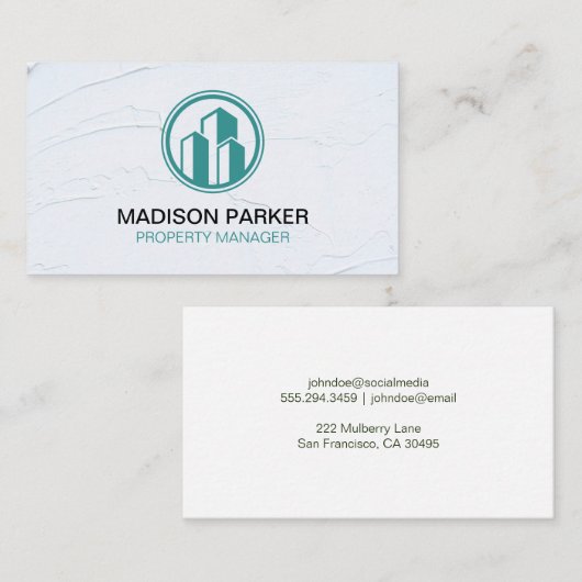 Onroerend goed | Commerciële particuliere eigendom Visitekaartje (Voorkant / Achterkant)