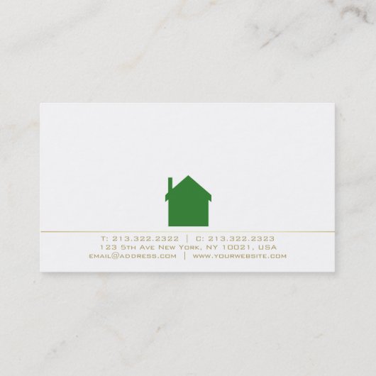 Onroerend goed Consultant Modern Stijlvol Design L Visitekaartje (Achterkant)