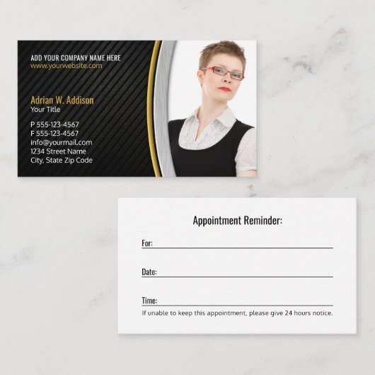 Onroerend goed creatieve foto moderne verzekerings afsprakenkaartje (Voorkant / Achterkant)