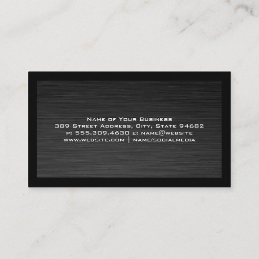 Onroerend goed Dak en Sleutels | Zwarte Rand Visitekaartje (Achterkant)