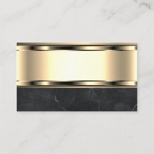 Onroerend goed dak Logo | metaalgoud Visitekaartje (Achterkant)