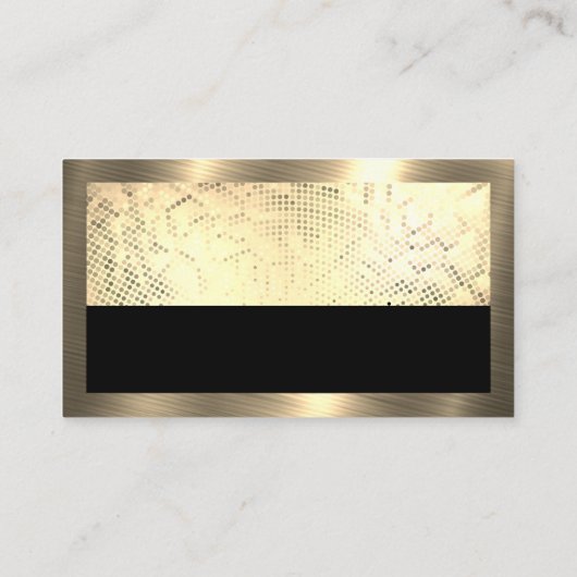 Onroerend goed dak Top Gold Sequin en Border Visitekaartje (Achterkant)