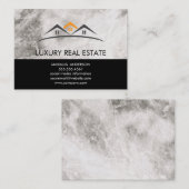 Onroerend goed dak top | marmeren versiering | Lux Visitekaartje (Voorkant / Achterkant)