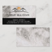 Onroerend goed dak top | marmeren versiering | Lux Visitekaartje (Voorkant / Achterkant)