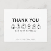 Onroerend goed Dank u doorverwijzing marketing Briefkaart (Voorkant)