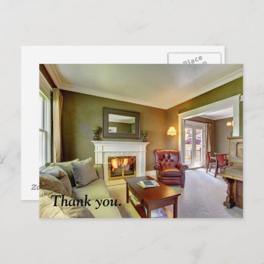 Onroerend goed dank u postkaart. briefkaart (Voorkant / Achterkant)