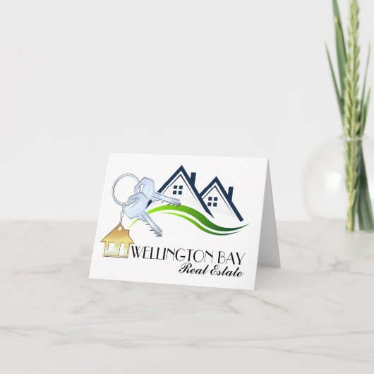 Onroerend goed Dank u voor blanco notitie Bedankkaart (Voorkant)