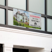 Onroerend goed dat op zoek is naar een nieuw huis  spandoek (Buitenkant Gebouw)