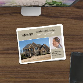 Onroerend goed Direct Mail Greige Briefkaart