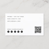 Onroerend goed Eenvoudige foto Social Media QR Cod Visitekaartje (Achterkant)
