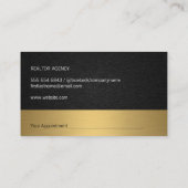 Onroerend goed Eigendommen Linnen Goud Metallic Afsprakenkaartje (Achterkant)