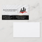 Onroerend goed eigenschappen pictogram visitekaartje (Voorkant / Achterkant)